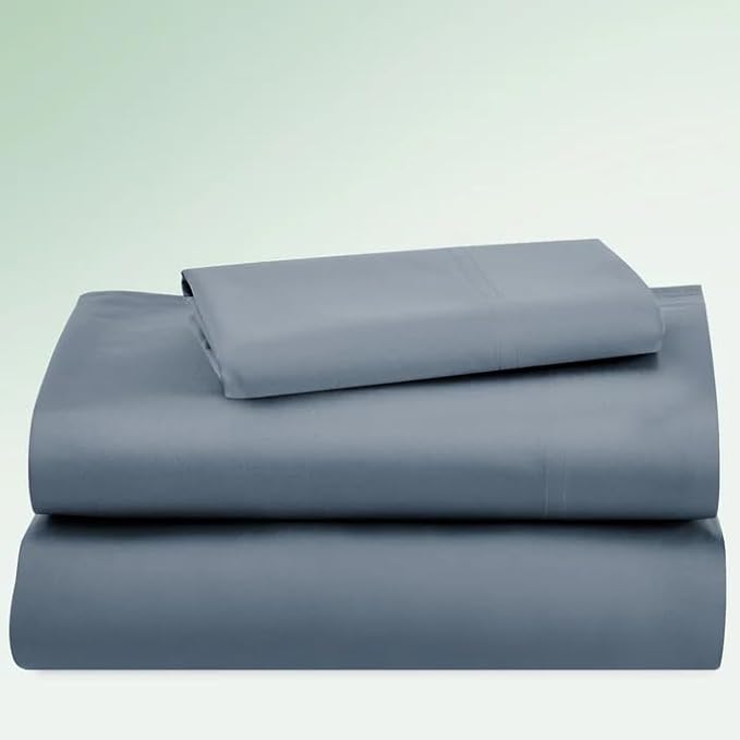 Sheet Sale! CLEARANCE - CinchFit 600TC 100% Cotton Cord Elastic Sheets- Queen Dark Blue Fitted Sheet
