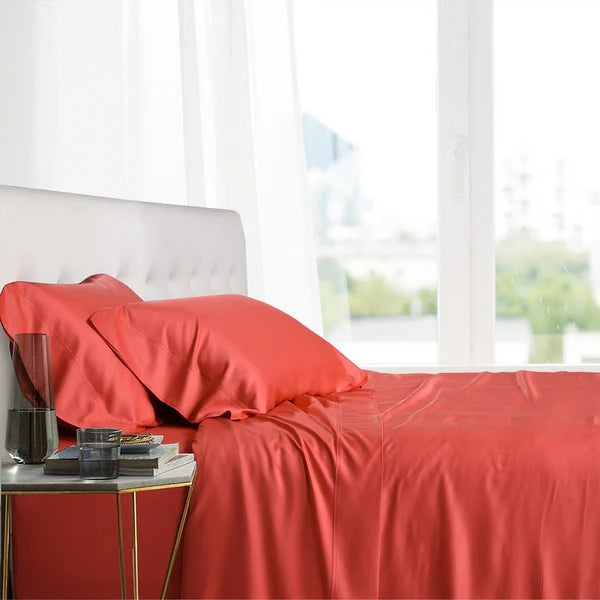 Egyptian Linens Split Top King Sheets 100% Bamboo Viscose Sheet Set - Fitted Sheet With Wings - Quahog Bay Bedding