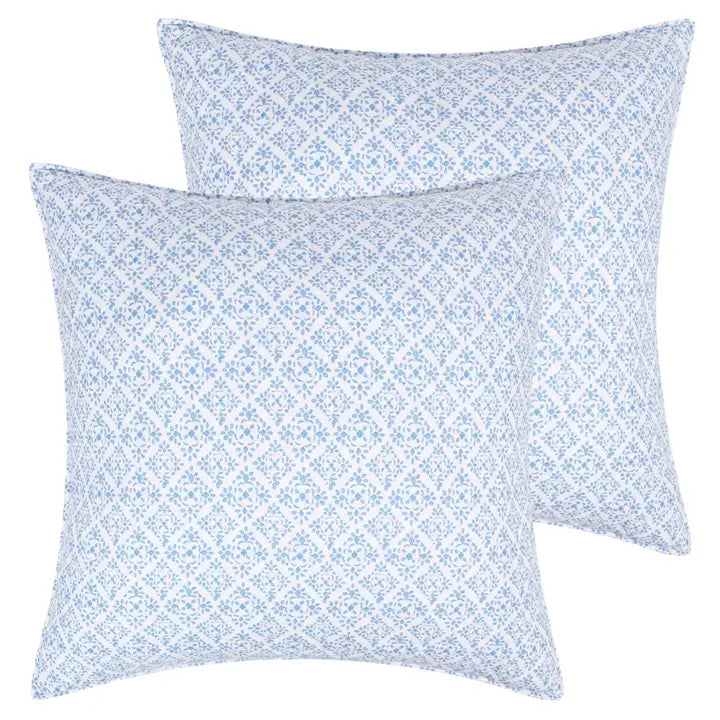 Eleni Euro Sham Set of 2 - Coastal Pillow Shams - Quahog Bay Bedding