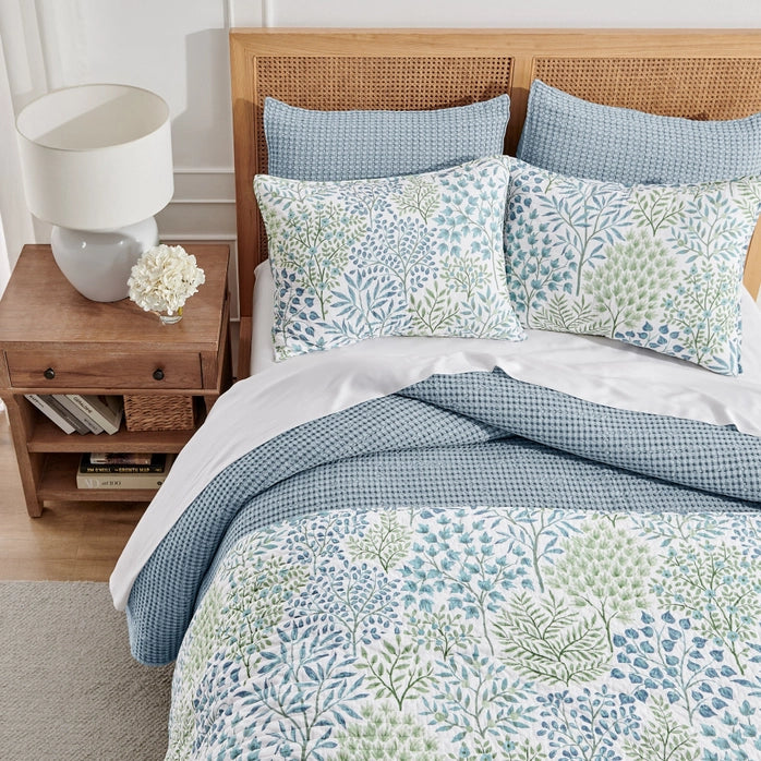 English Forest Cotton Quilt Set - Green - Quahog Bay Bedding