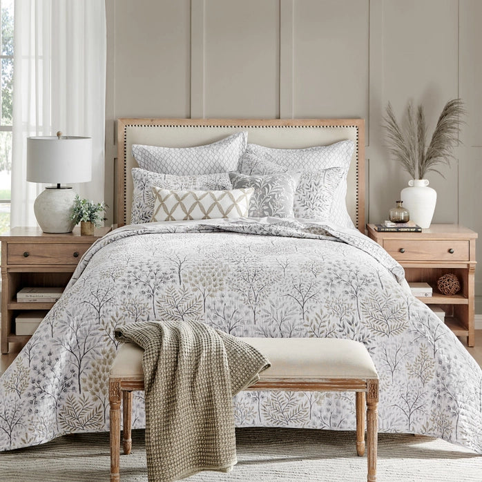 English Forest Cotton Quilt Set - Natural - Quahog Bay Bedding