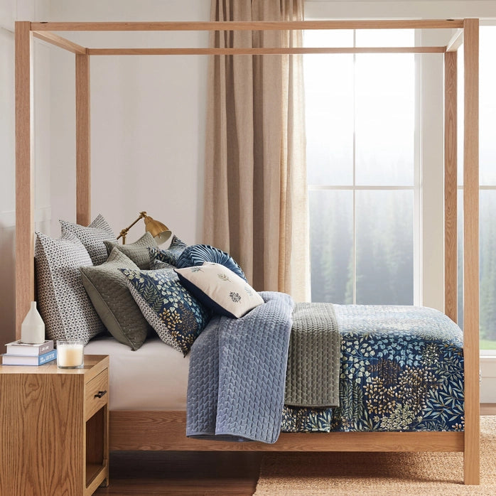 English Forest Cotton Quilt Set - Navy - Quahog Bay Bedding