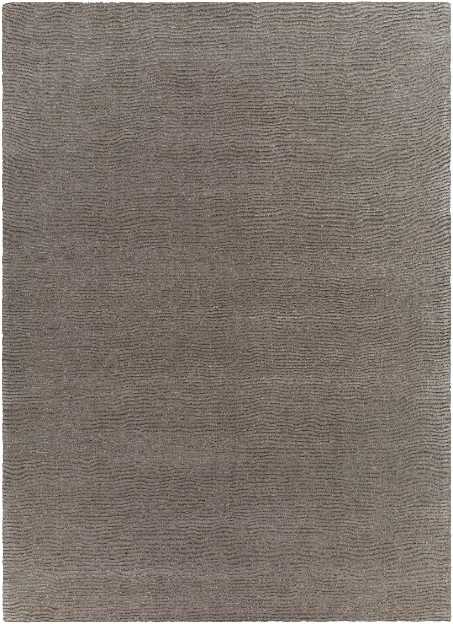 Brockton Solid Gray Wool Rug