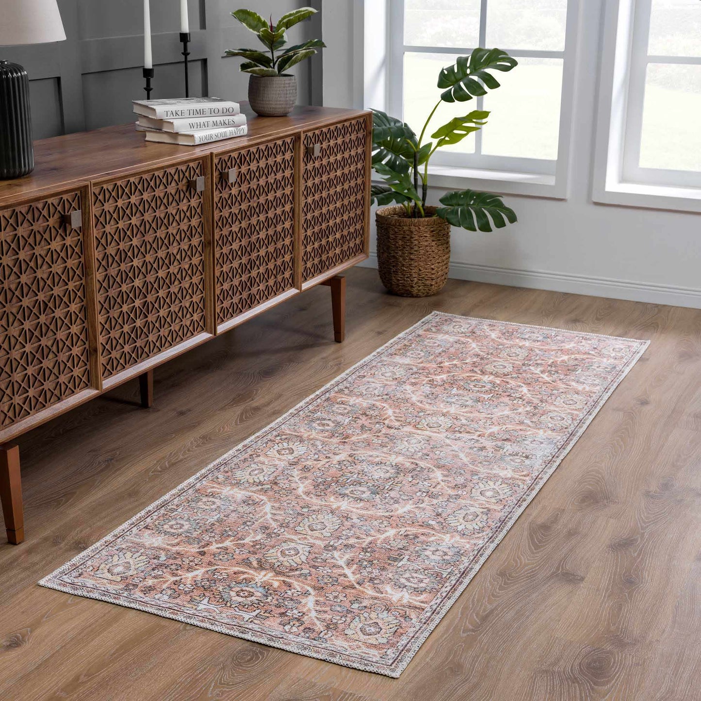 Flat Pile Urpi Red Washable Rug - Clearance - Quahog Bay Bedding