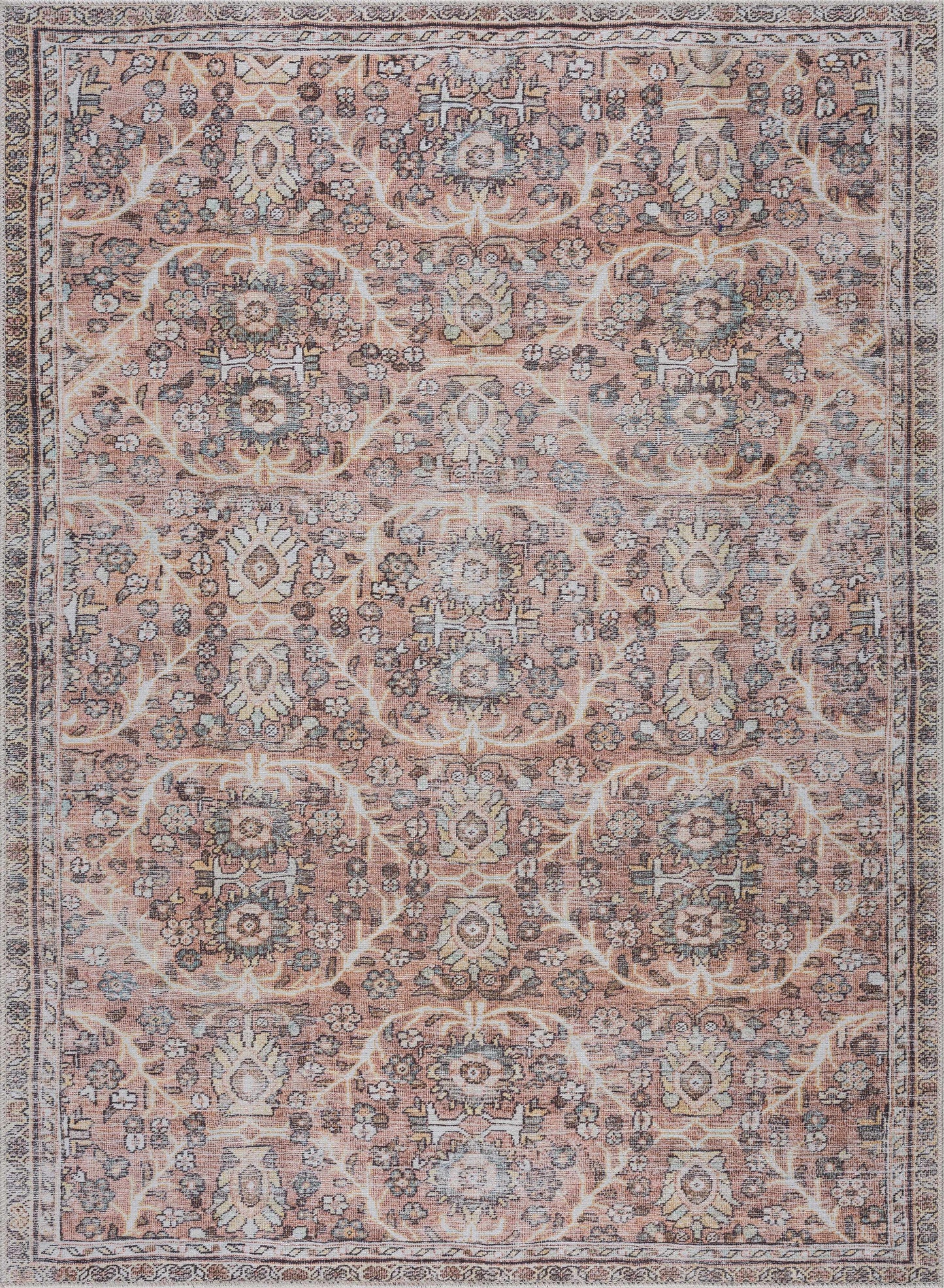 Flat Pile Urpi Red Washable Rug - Clearance - Quahog Bay Bedding