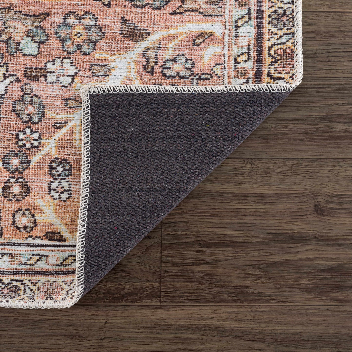 Flat Pile Urpi Red Washable Rug - Clearance - Quahog Bay Bedding