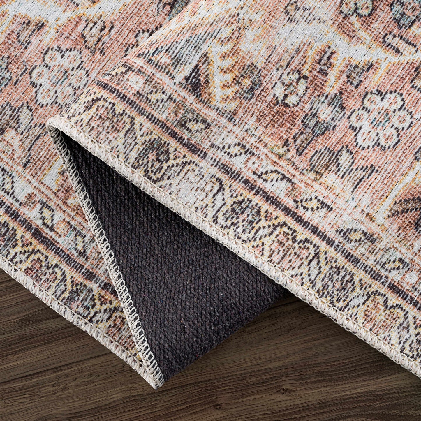 Flat Pile Urpi Red Washable Rug - Clearance - Quahog Bay Bedding