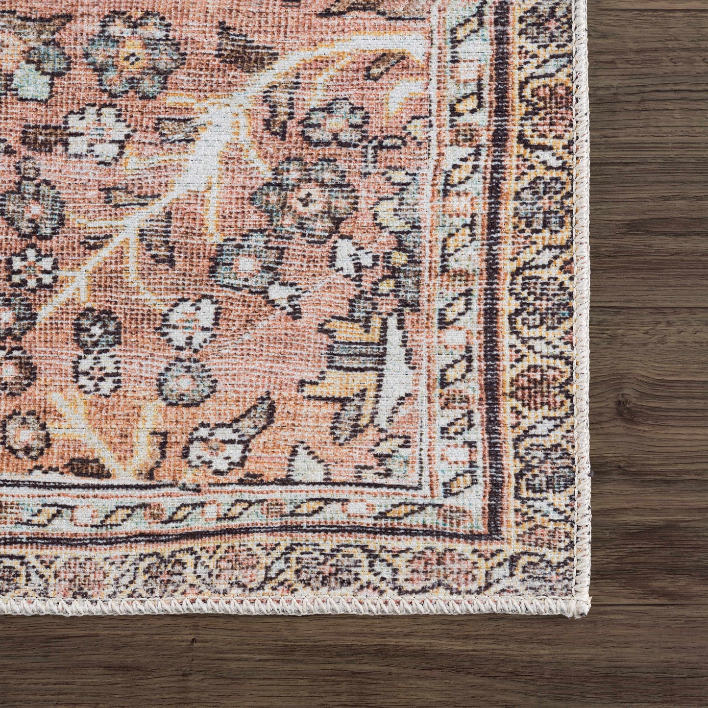 Flat Pile Urpi Red Washable Rug - Clearance - Quahog Bay Bedding
