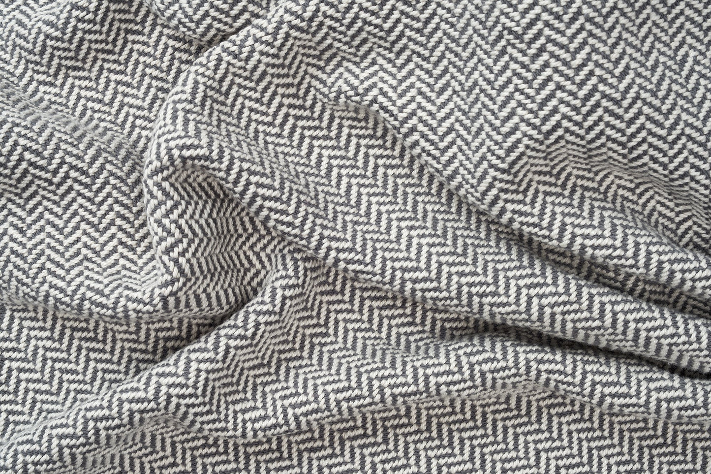 Cotton Herringbone Weave Cotton Blanket - American Made With USA Grown Cotton