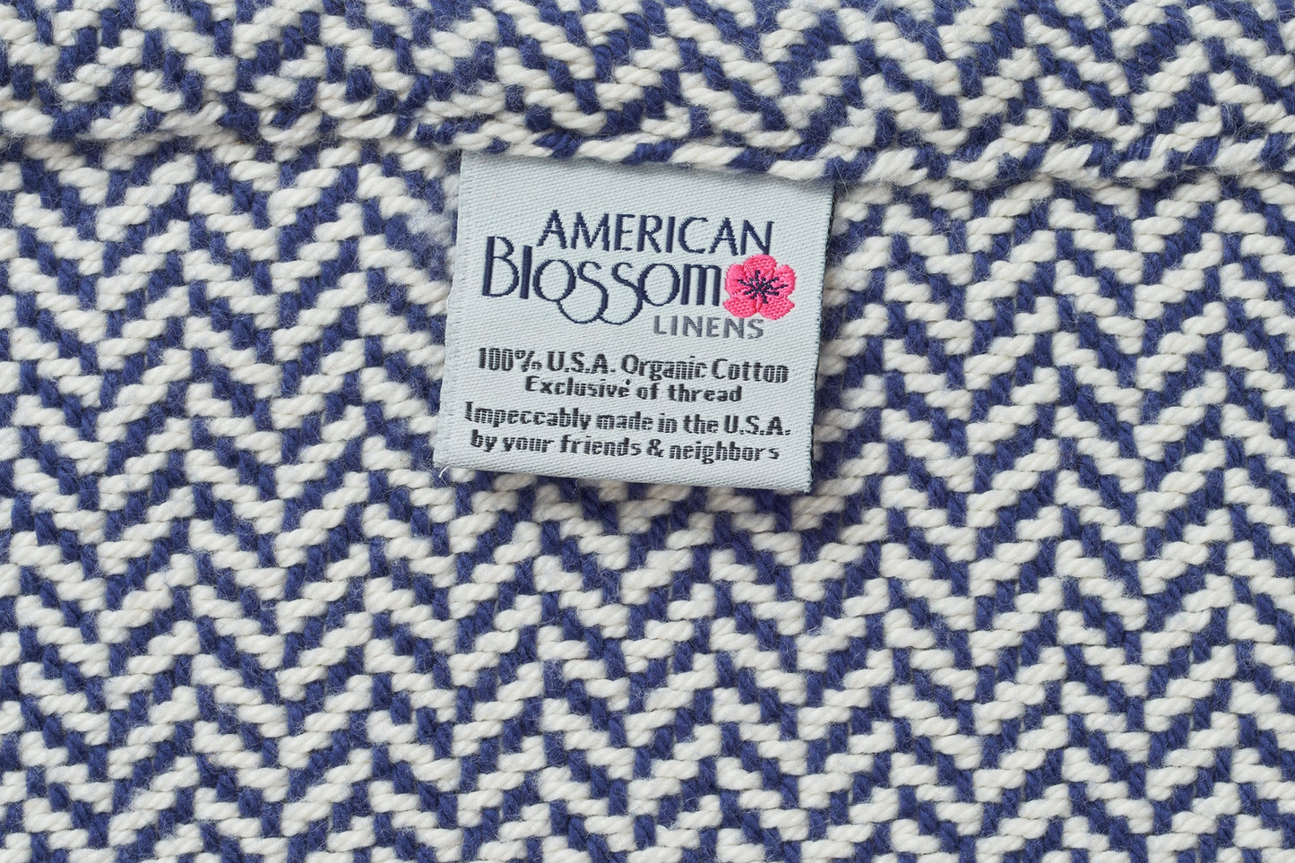 Cotton Herringbone Weave Cotton Blanket - American Made With USA Grown Cotton