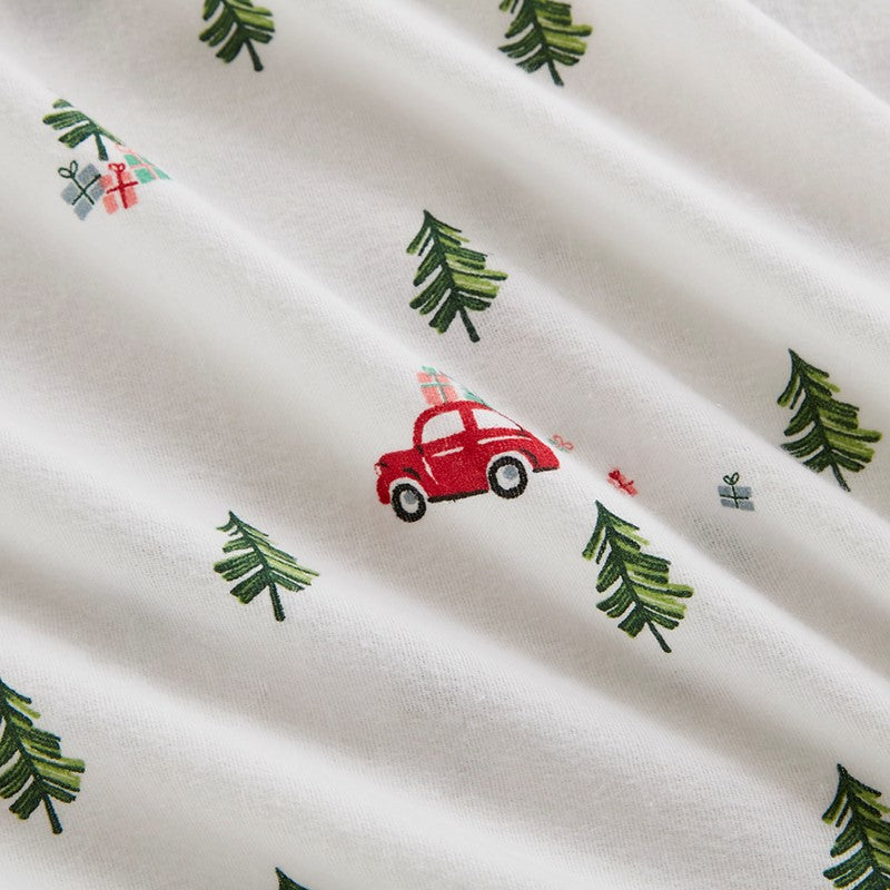 Woolrich 100% Cotton Printed Flannel Sheet Set - Green Tree Tip