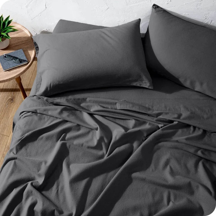 CinchFit American Made No Tear Split Top King Cotton Flannel Cord Elastic Sheets - Quahog Bay Bedding