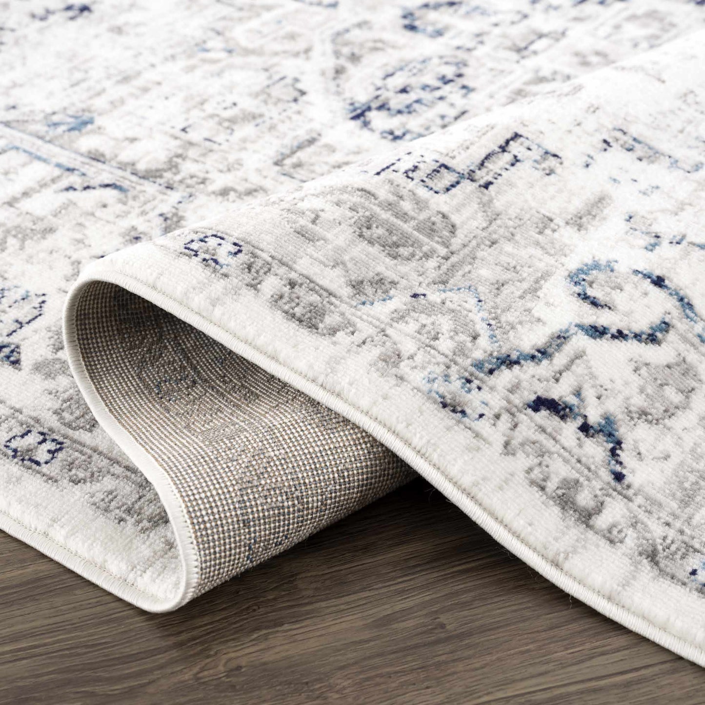 Hauteloom Buenaventura Cream & Navy Area Rug - Quahog Bay Bedding