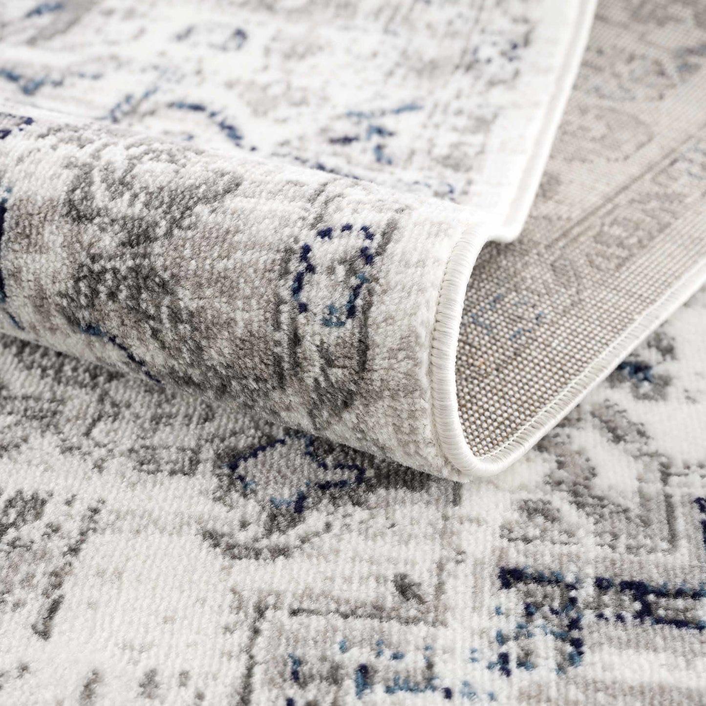 Hauteloom Buenaventura Cream & Navy Area Rug - Quahog Bay Bedding