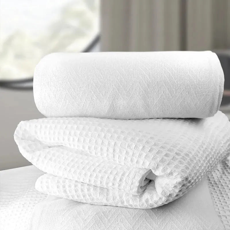Cotton Herringbone & Honeycomb Weave All Season Blanket 2 PK - Rifz Textiles Inc