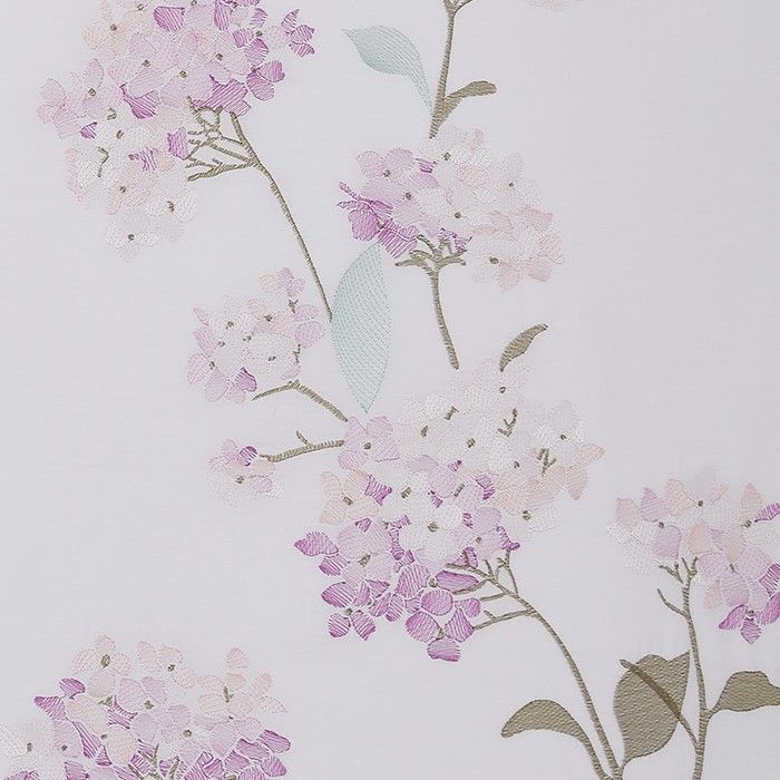 Hydrangea Floral 100% Cotton Embroidered Duvet Cover Set