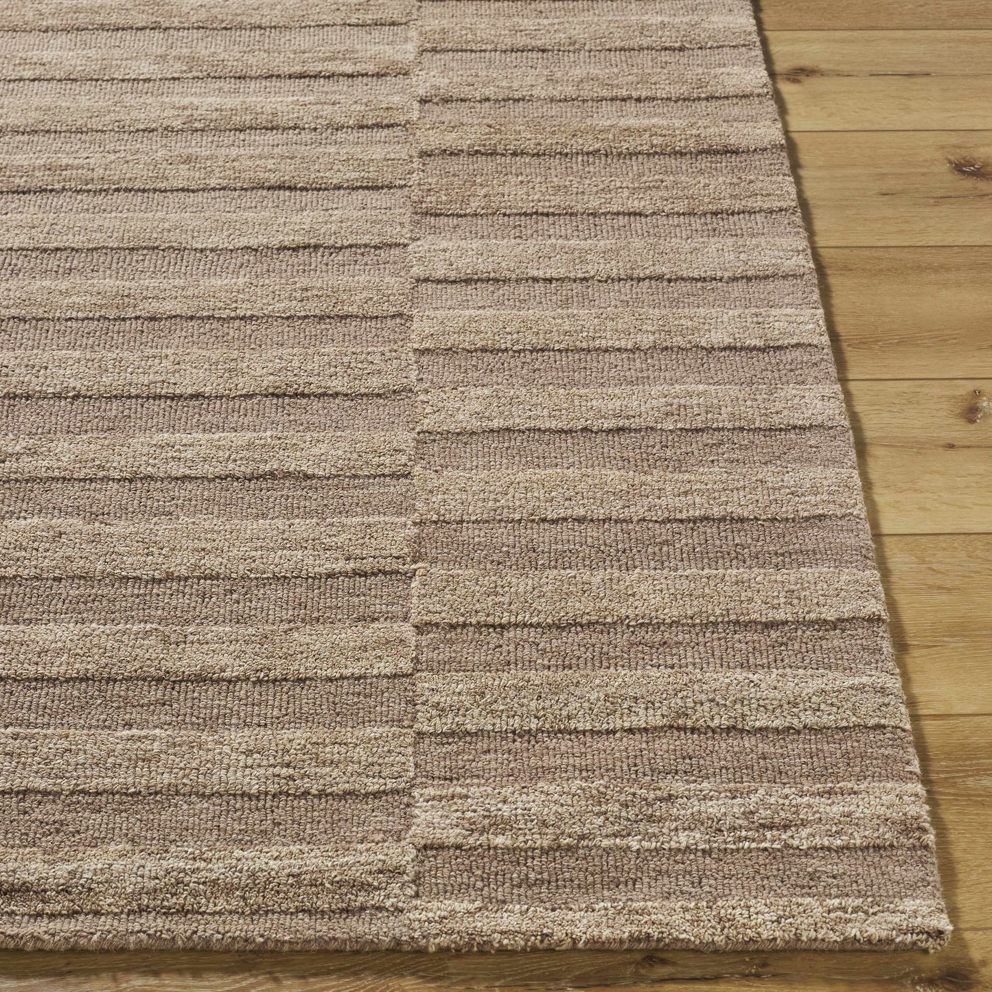 Idaho Broken-Striped Brown Area Rug | Our PNW Home X Livabliss - Quahog Bay Bedding
