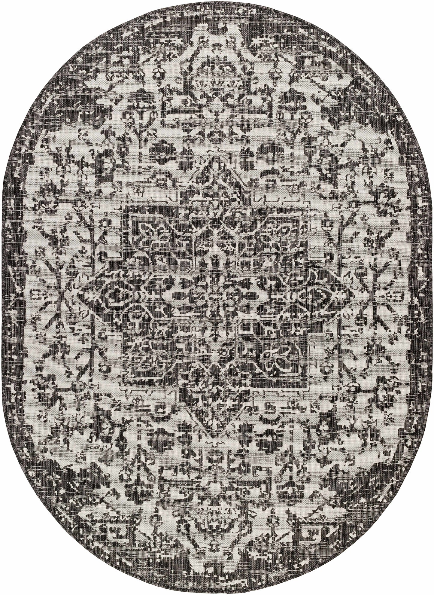 Charcoal Kilmacolm Indoor & Outdoor Area Rug - Clearance