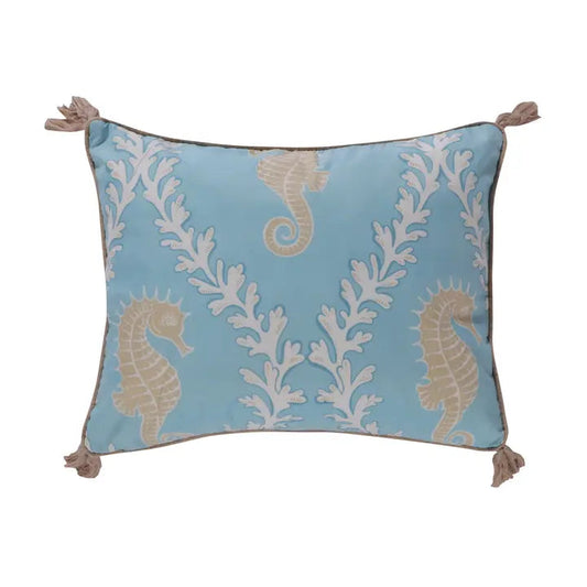 Kailua Tassel Pillow - Ocean Themed Accent Pillows - Quahog Bay Bedding