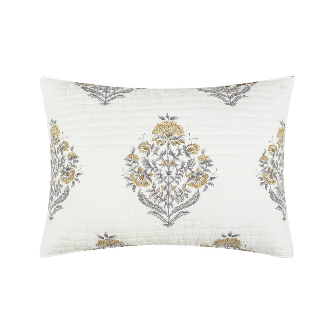 Kamira Quilt Set - Ochre - Floral Quilt Sets