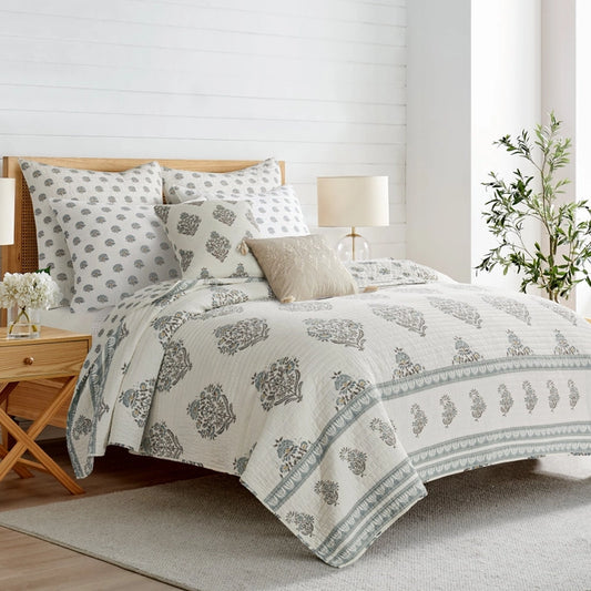 Karmina Quilt Set - Spa- Floral Quilt Sets