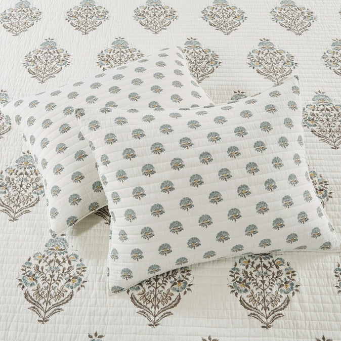 Karmina Quilt Set - Spa- Floral Quilt Sets