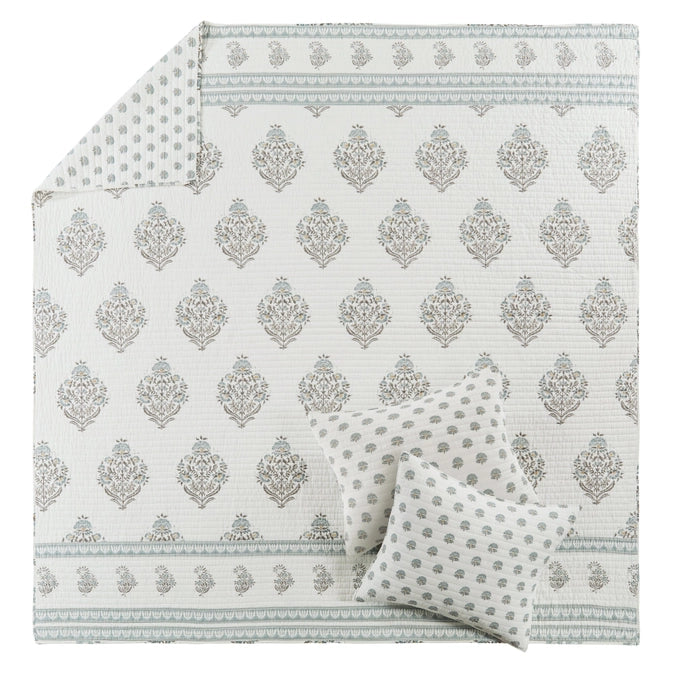 Karmina Quilt Set - Spa- Floral Quilt Sets