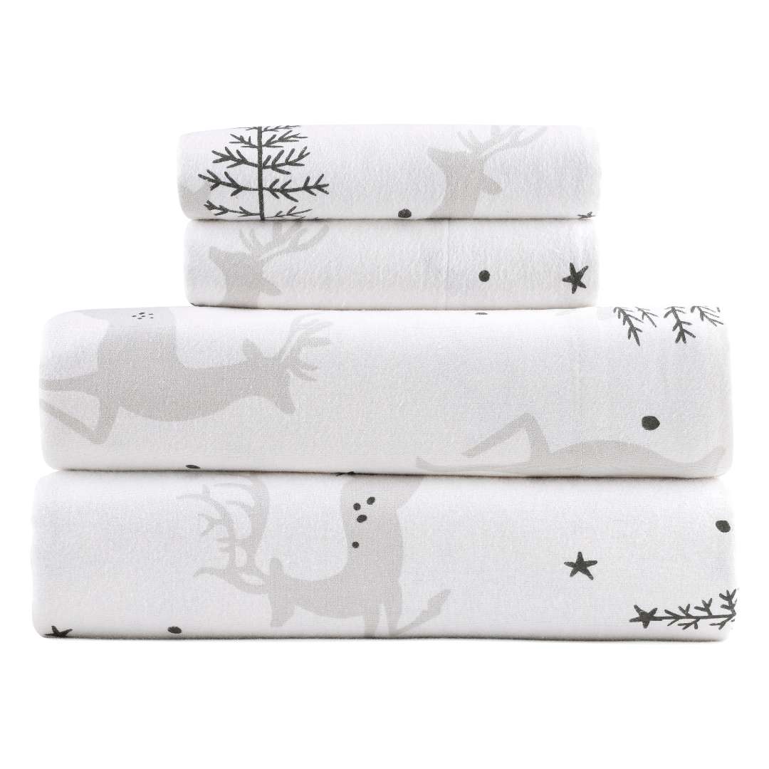 Kathy Ireland 100% Turkish Cotton Flannel Sheet Set - Quahog Bay Bedding