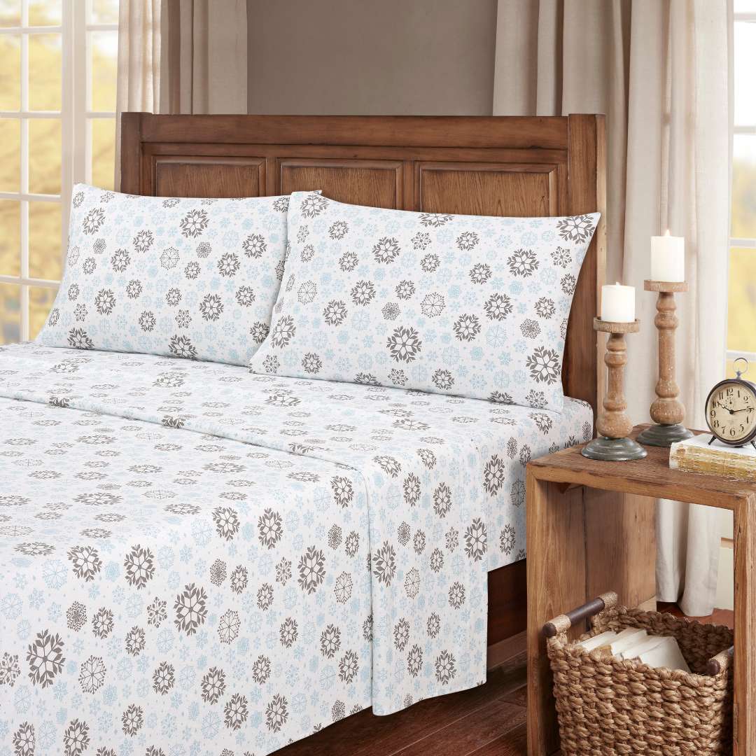 Kathy Ireland 100% Turkish Cotton Flannel Sheet Set - Quahog Bay Bedding