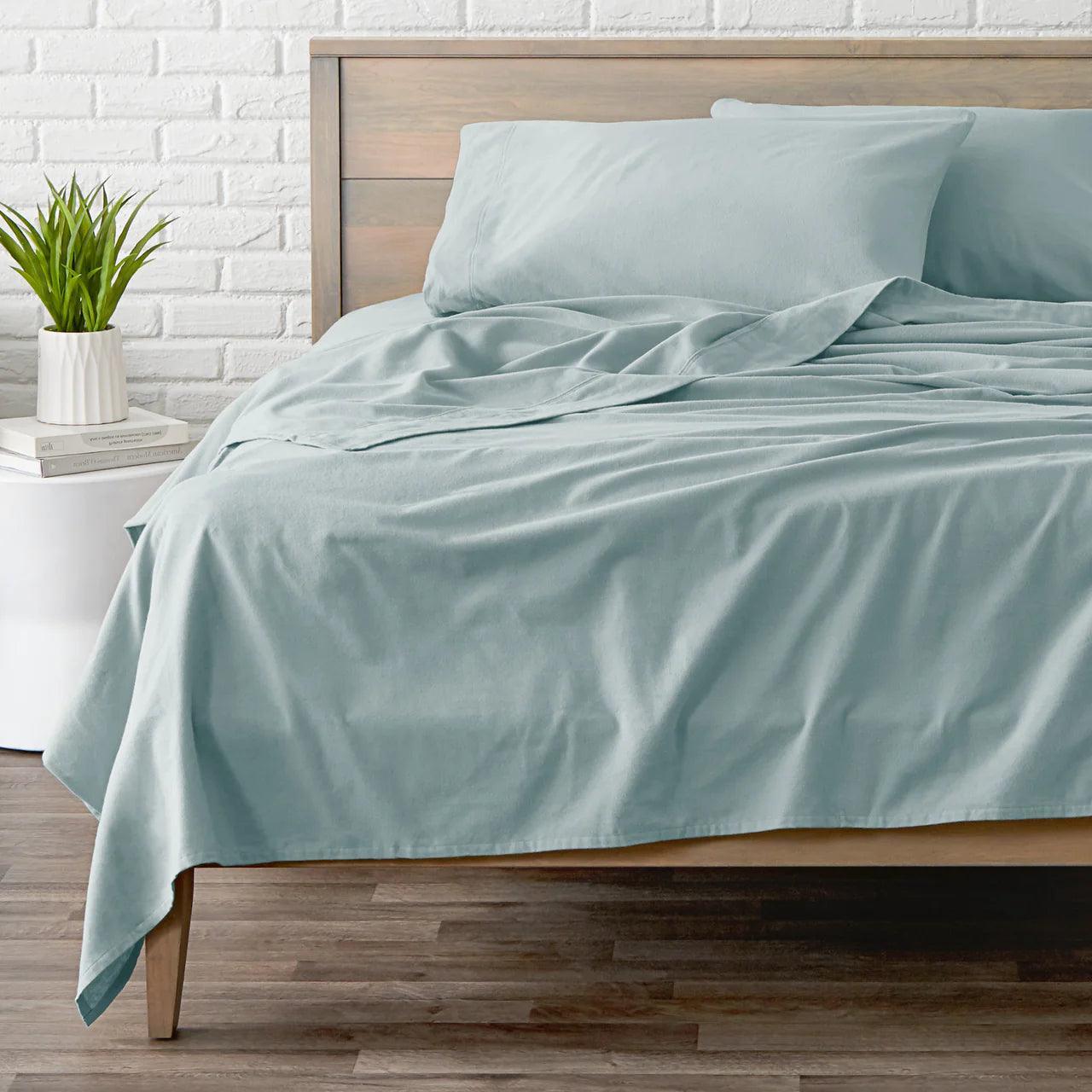 Split Top King Sheets Flannel CinchFit Split Top King Sheets QuahogBay