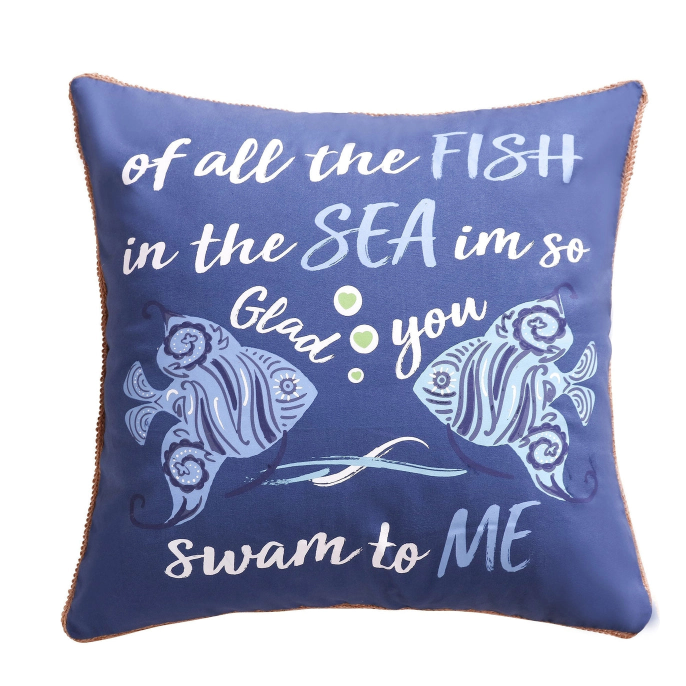 Laida Beach Fish, Sea, Me Pillow - Quahog Bay Bedding