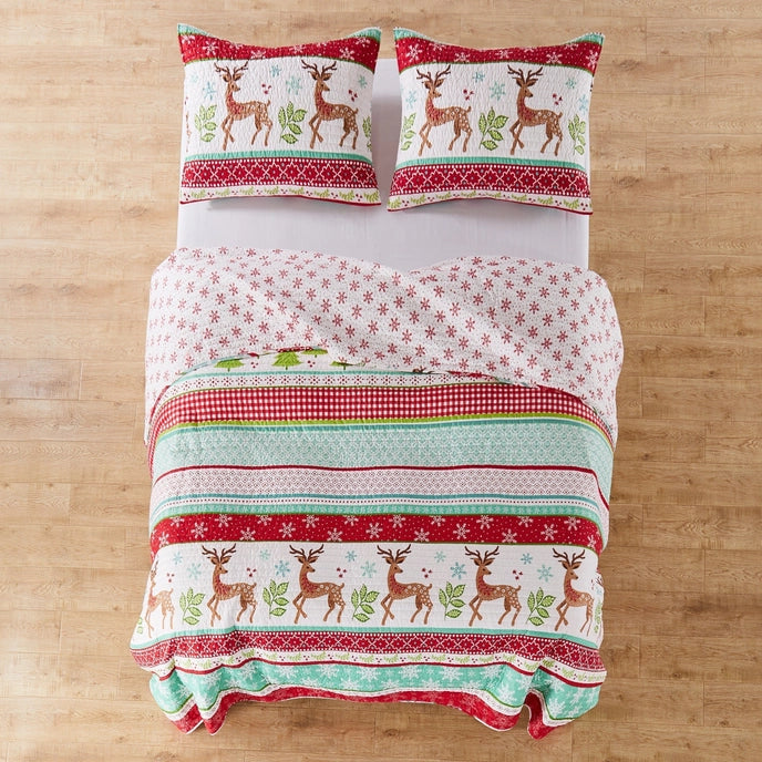 Let It Snow Quilt Set - Christmas Themed Bedding