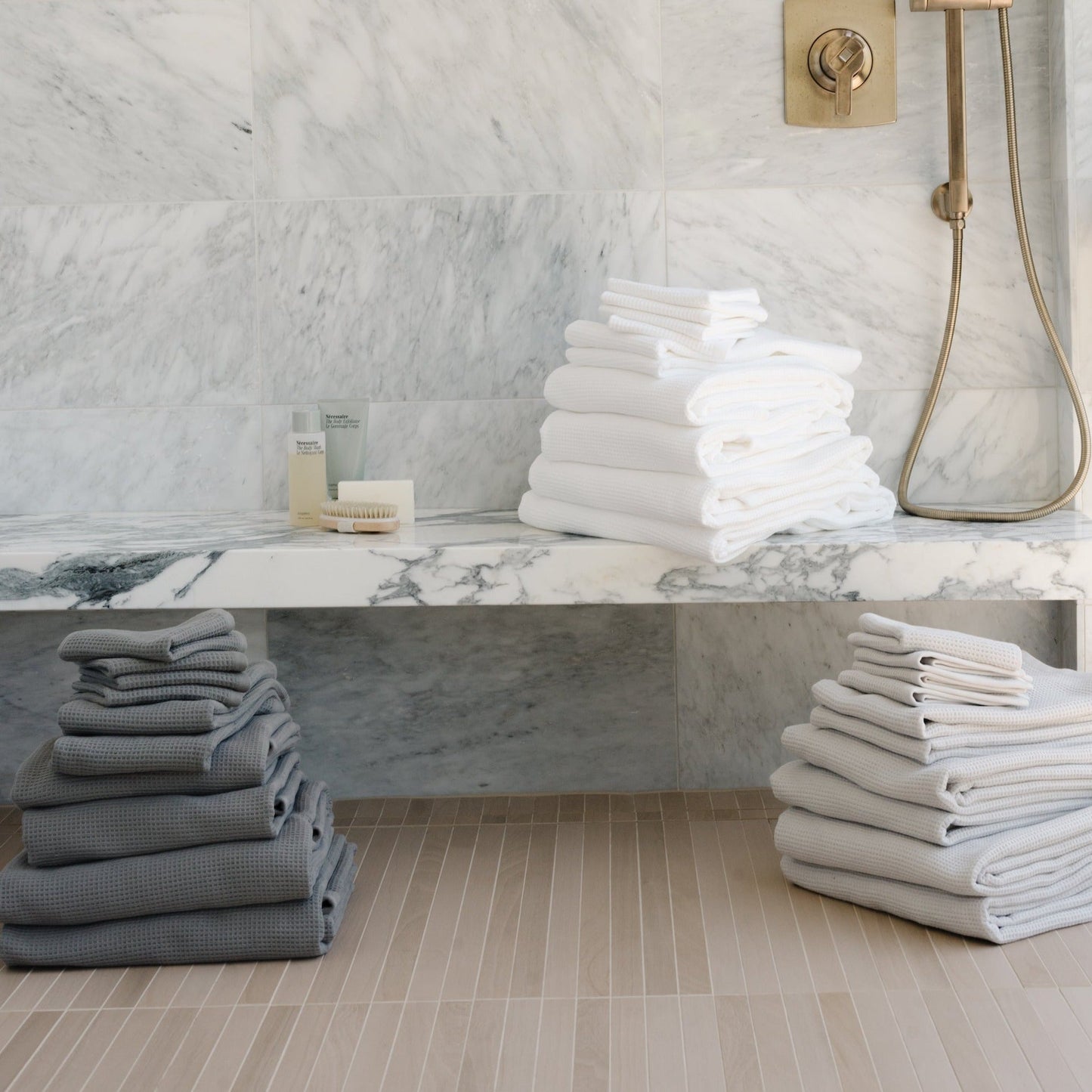 Waffle Bath Sheets - Cotton And Bamboo Blend Bath Sheets