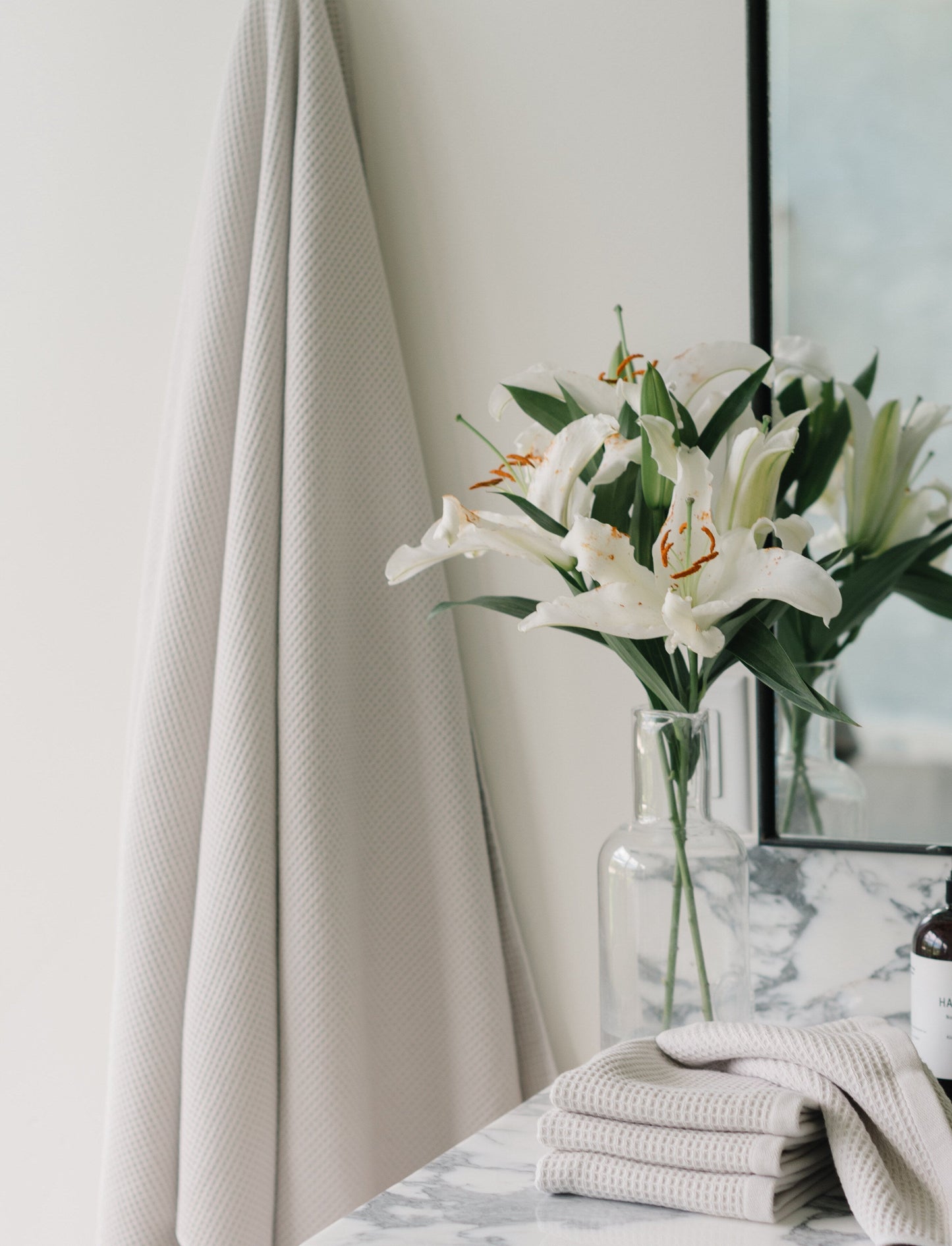 Waffle Bath Sheets - Cotton And Bamboo Blend Bath Sheets