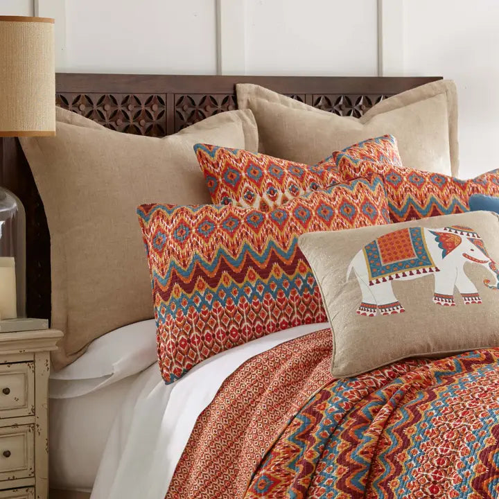 Linen/Cotton Natural Euro Sham with Flange - Quahog Bay Bedding