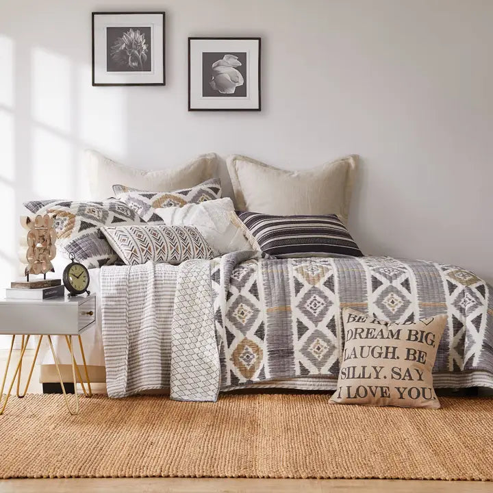 Linen/Cotton Natural Euro Sham with Flange - Quahog Bay Bedding