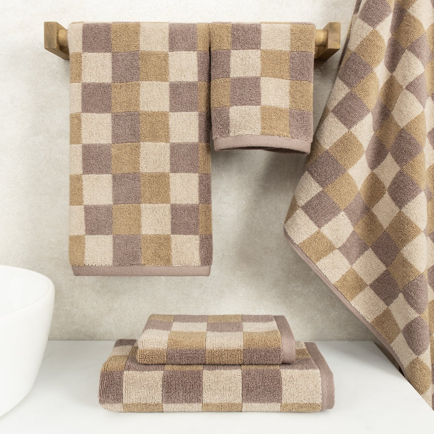 Luxury Bath Towel Set 100% Cotton Yarn Dyed Ultra Soft and Plush - Quahog Bay Bedding