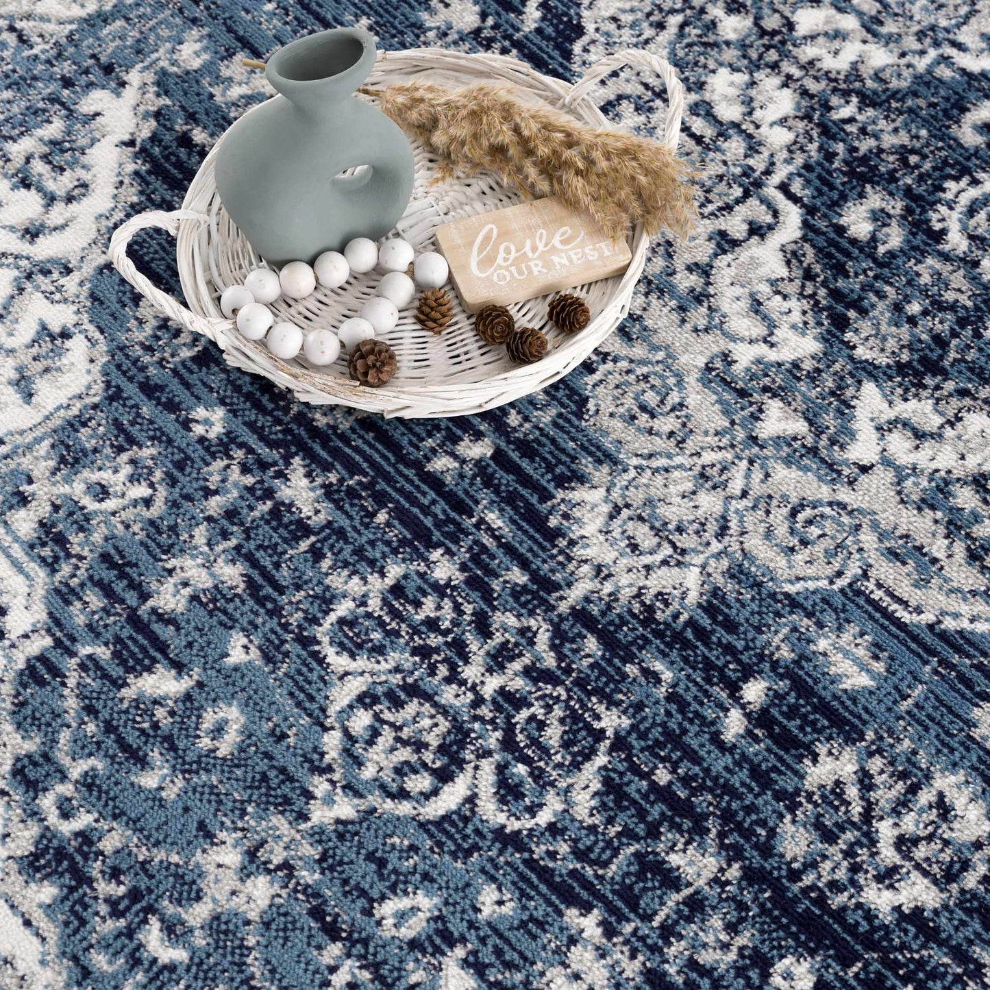 Billy Blue Medallion Rug - Promo