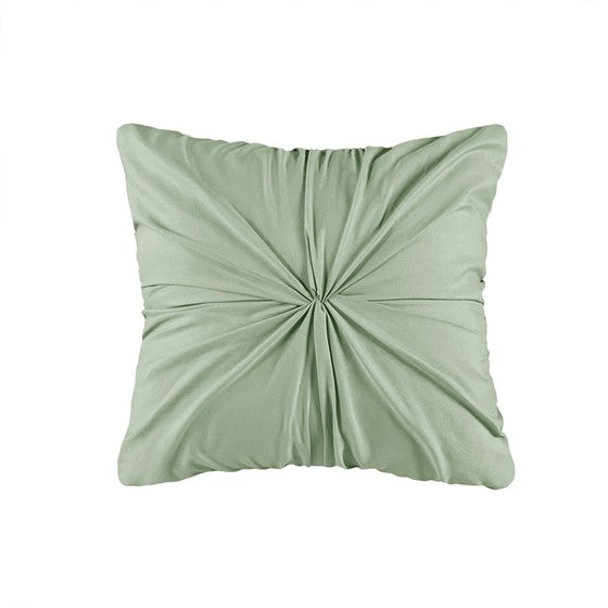 Madison Park Coastal Shabby Chic Seersucker Floral 4PC Quilt Set - Green, Yellow & White Hues - Quahog Bay Bedding