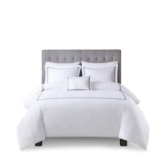 Madison Park Luxury 500TC Cotton Embroidered Comforter Set 5 Piece Comforter Set - Quahog Bay Bedding