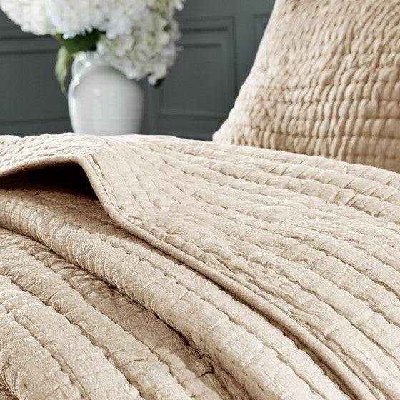 Madison Park Serene Thick & Warm All Cotton Quilt Set With Cotton Fill - Quahog Bay Bedding