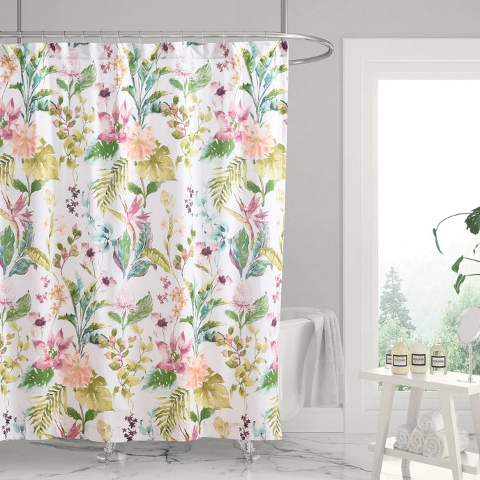 Malana Shower Curtain - Tropical Coastal Shower Curtains