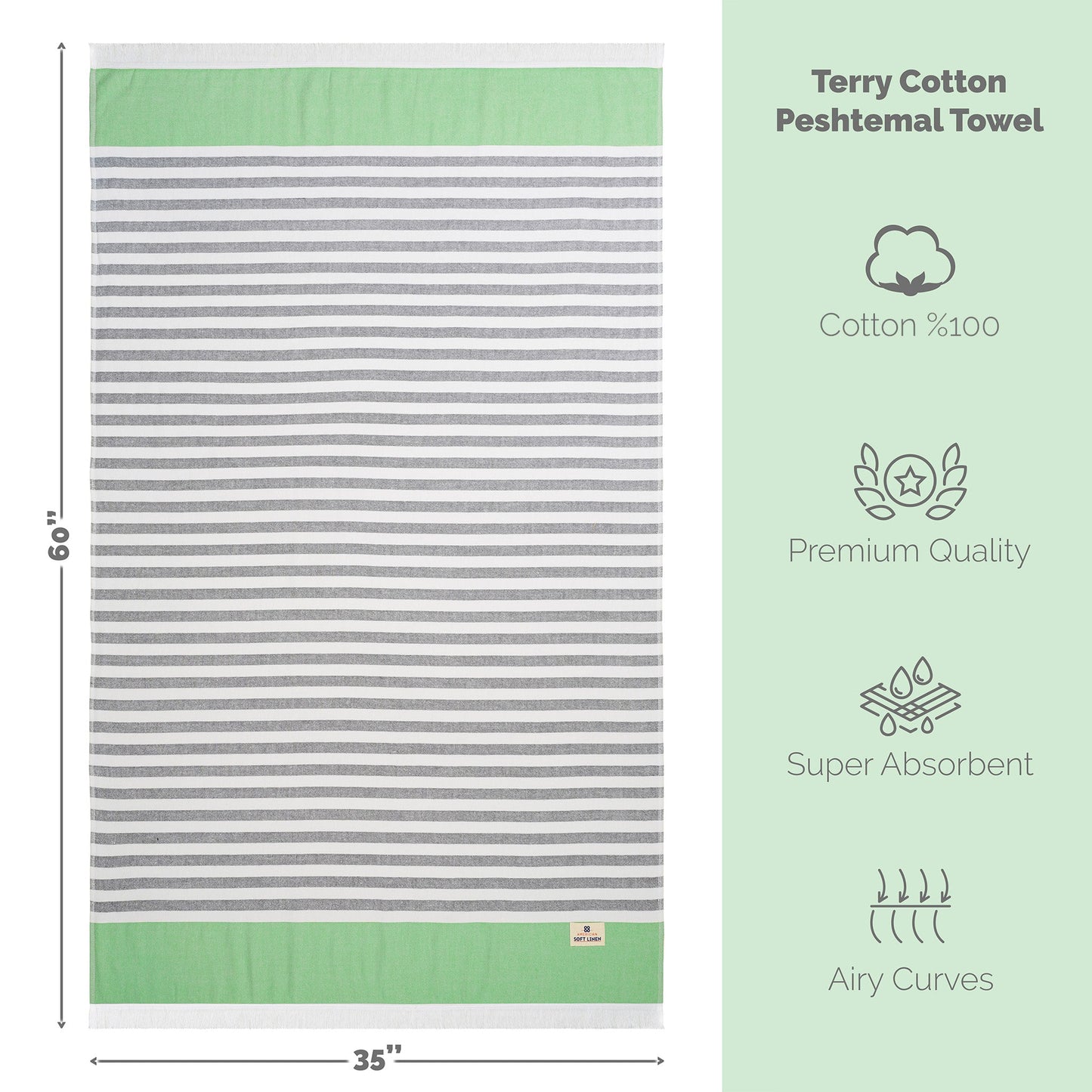Mediterranean 100% Cotton Turkish Bath Towels - Quahog Bay Bedding