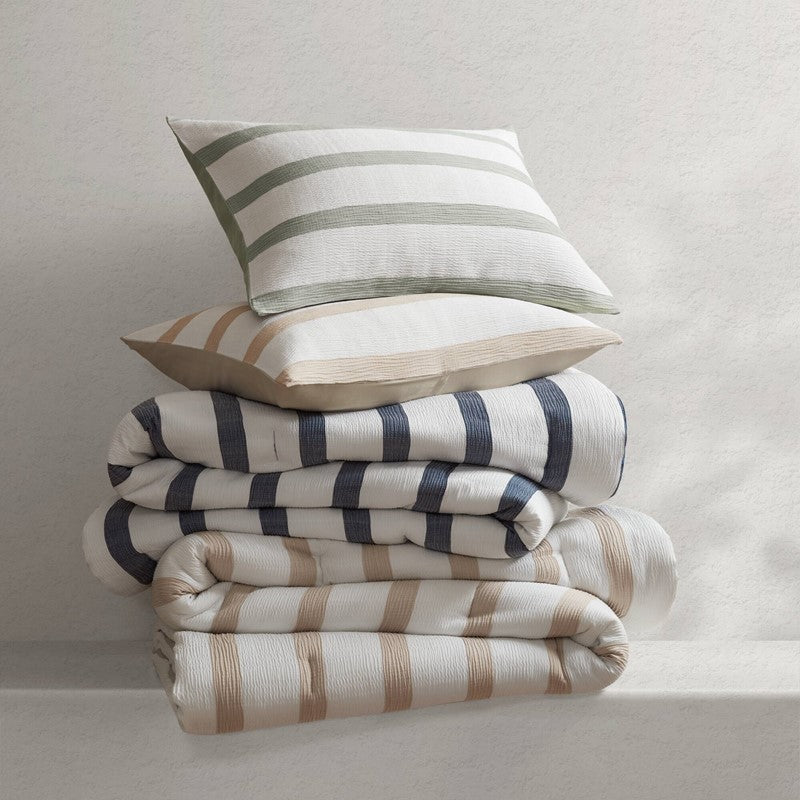 Merritt Striped Comforter Set | Yarn-Dyed Nautical Bedding | Blue & White