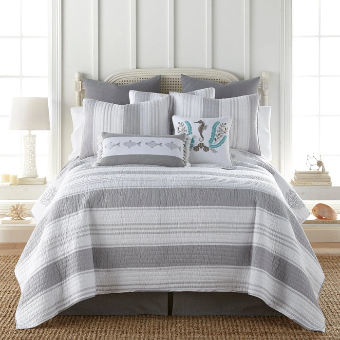 Nantucket Seahorse Pillow - Coastal Accent Pillows - Quahog Bay Bedding