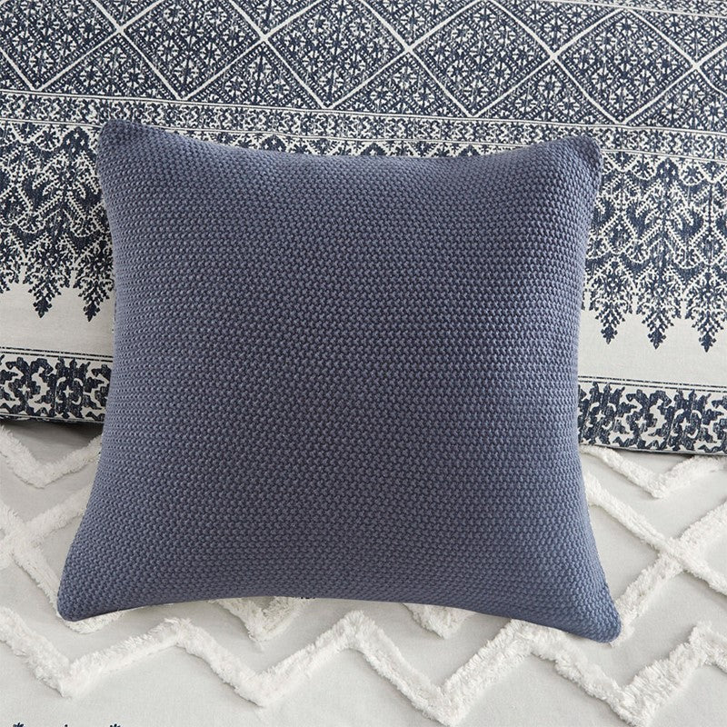 Nautical Mila Cotton Comforter Set with Chenille Tufting in Navy Blue