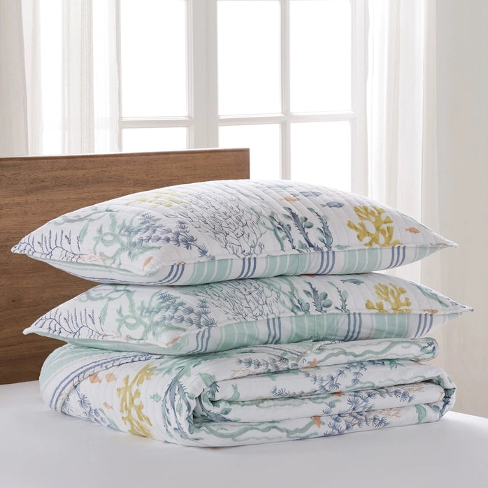 Ocean Meadow Coastal Quilt Set - Quahog Bay Bedding