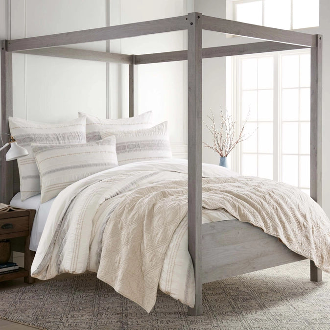 Pickford Cotton Comforter Set - Coastal Bedding Sets - Taupe