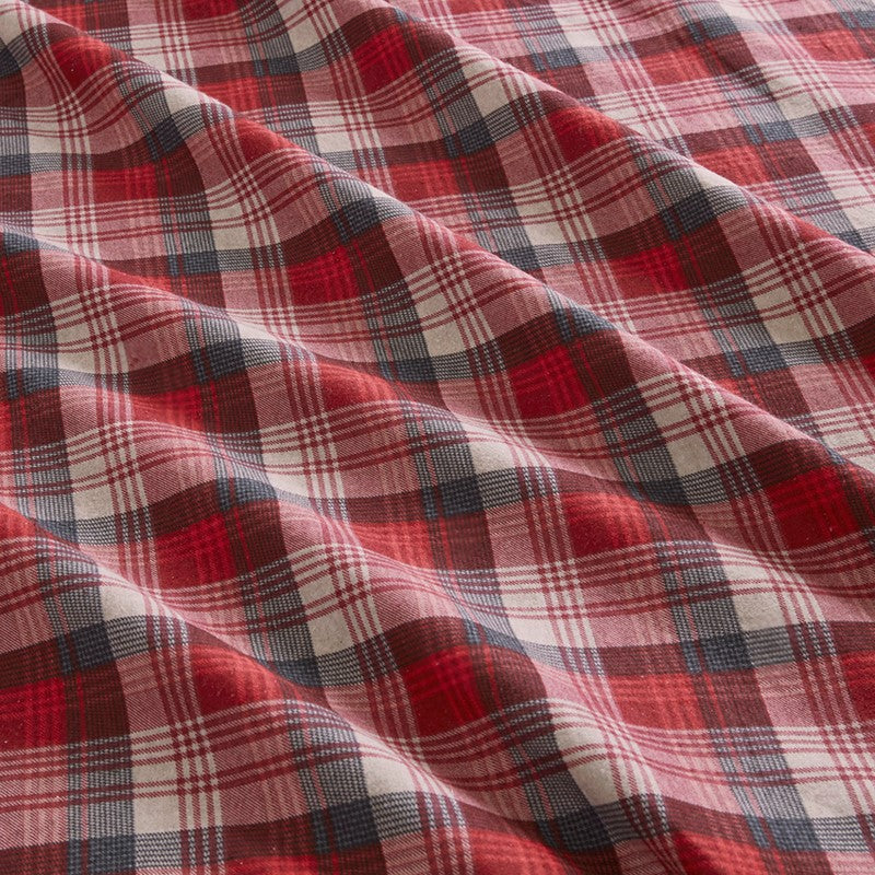 Woolrich 100% Cotton Printed Flannel Sheet Set - Red Plaid