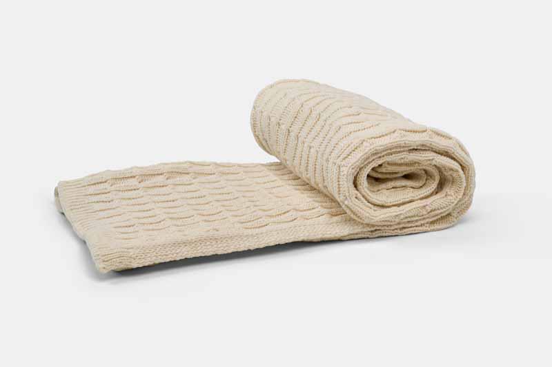 Cotton Knitted Baby Blanket - American Made With USA Grown Cotton